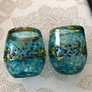 BAMBECO CONFETTI 2 RECYCLED STEMLESS WINE GLASES